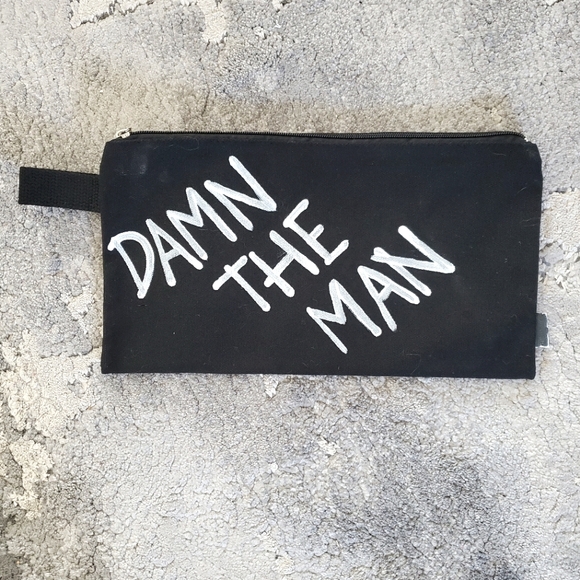 wren and glory Handbags - Wren And Glory Empire Records Hand Painted Clutch Bag
